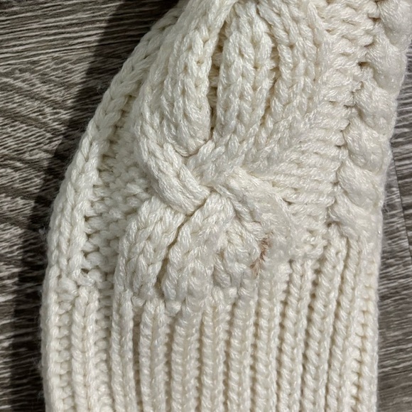 AQUA  White/Cream Faux Fur Collar Cardigan - 100% Exclusive | Bloomingdale's - Picture 8 of 9